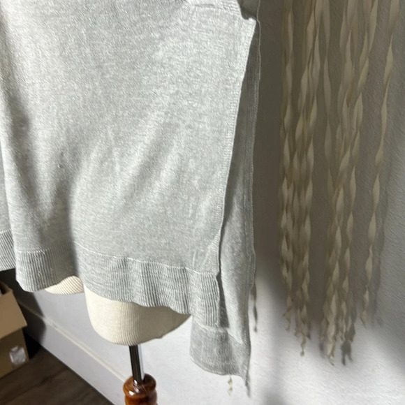 NOT SHY Soft Greay Linen Blend Short Kimono Sleeve Size XS OVERSIZED - Picture 6 of 7